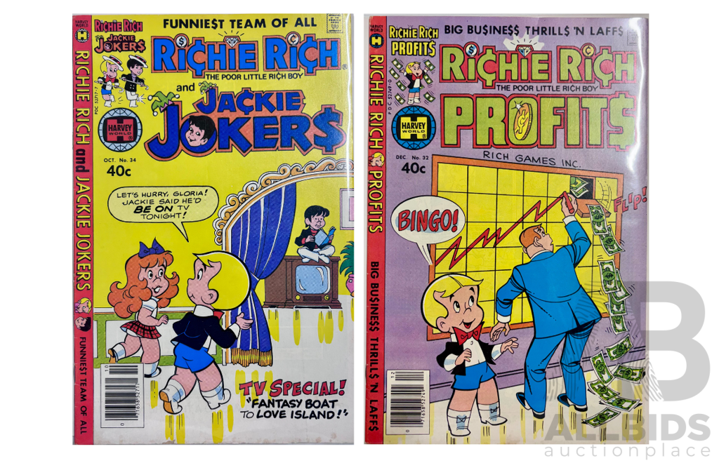 Richie Rich Comic Pair – Jackie Jokers & Profits
