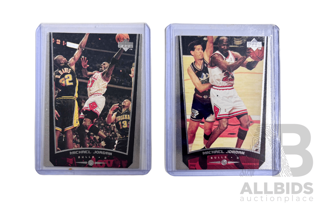Michael Jordan Upper Deck Bulls Action Pair