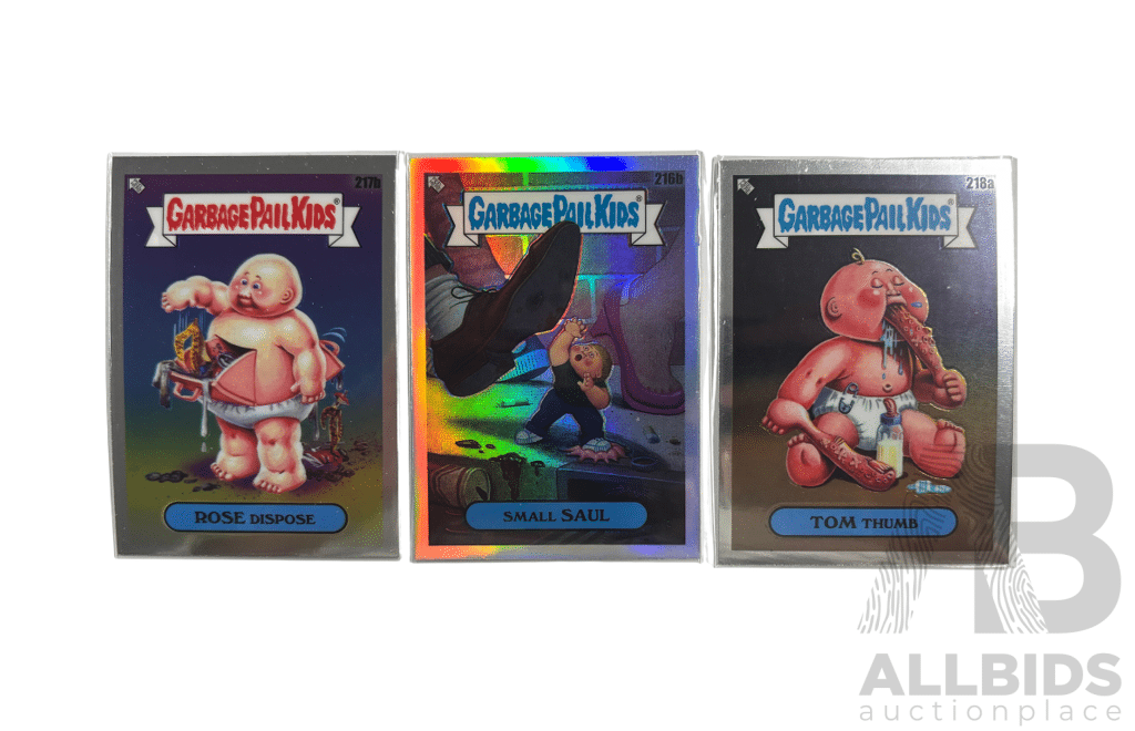 Garbage Pail Kids Series Foil & Base 3 Card Lot