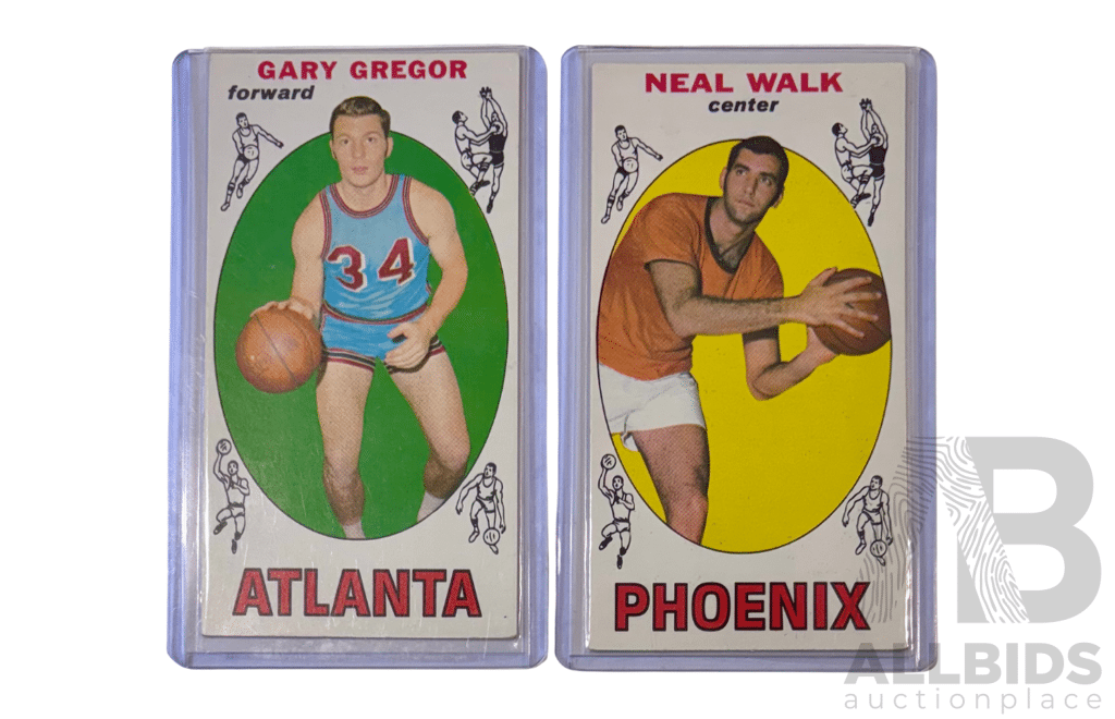 Vintage 1969–70 Topps Basketball Gary Gregor & Neal Walk Pair