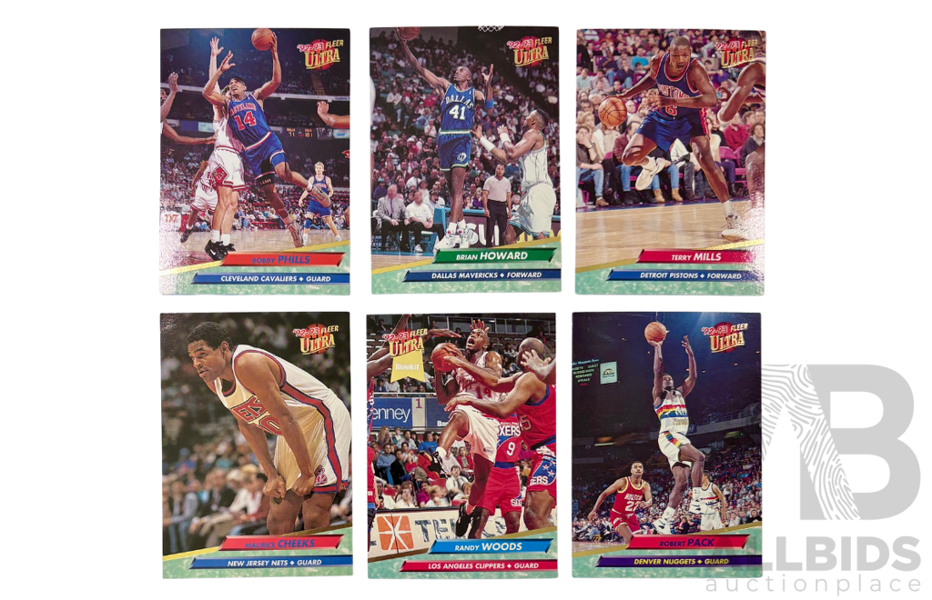 1992–93 Fleer Ultra NBA Player Collection 6 Card Lot