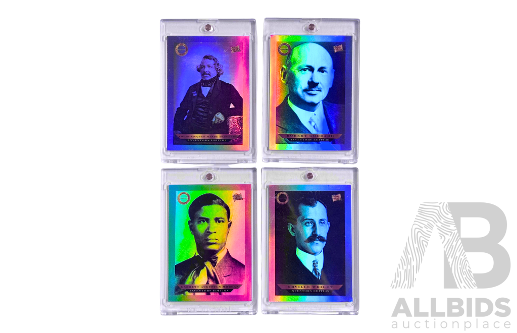 Historic Inventors Holographic 4 Card Lot