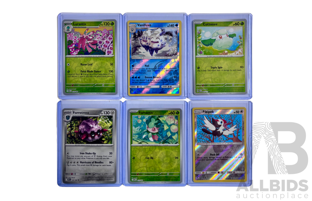 Pokémon Mixed Reverse & Holo 6 Card Lot