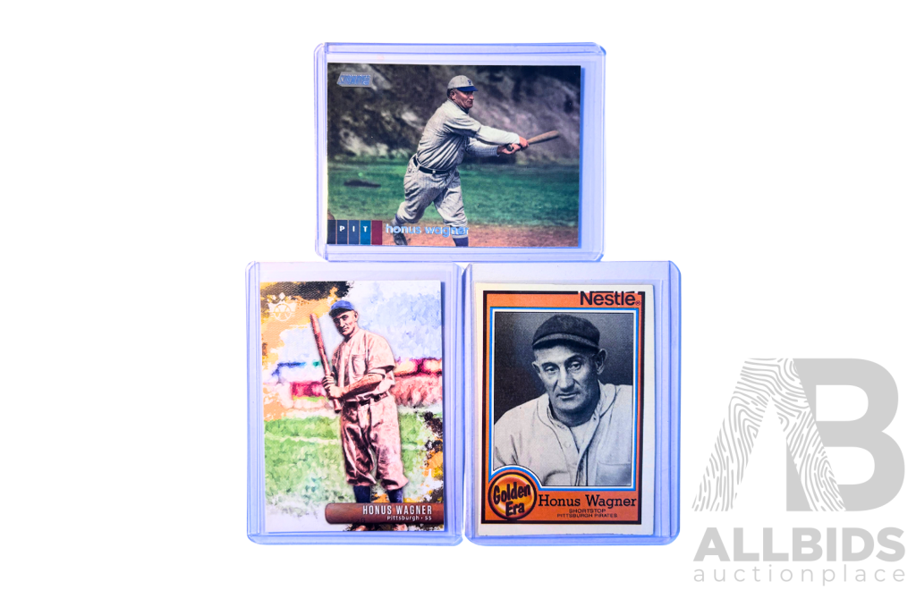 Honus Wagner Tribute & Golden Era 3 Card Lot