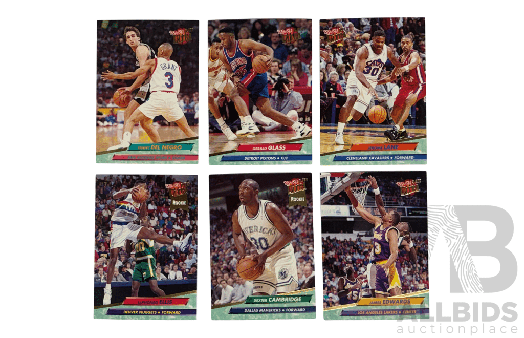 Famous NBA 1992-93 Fleer Ultra NBA Vintage 6 Card Lot