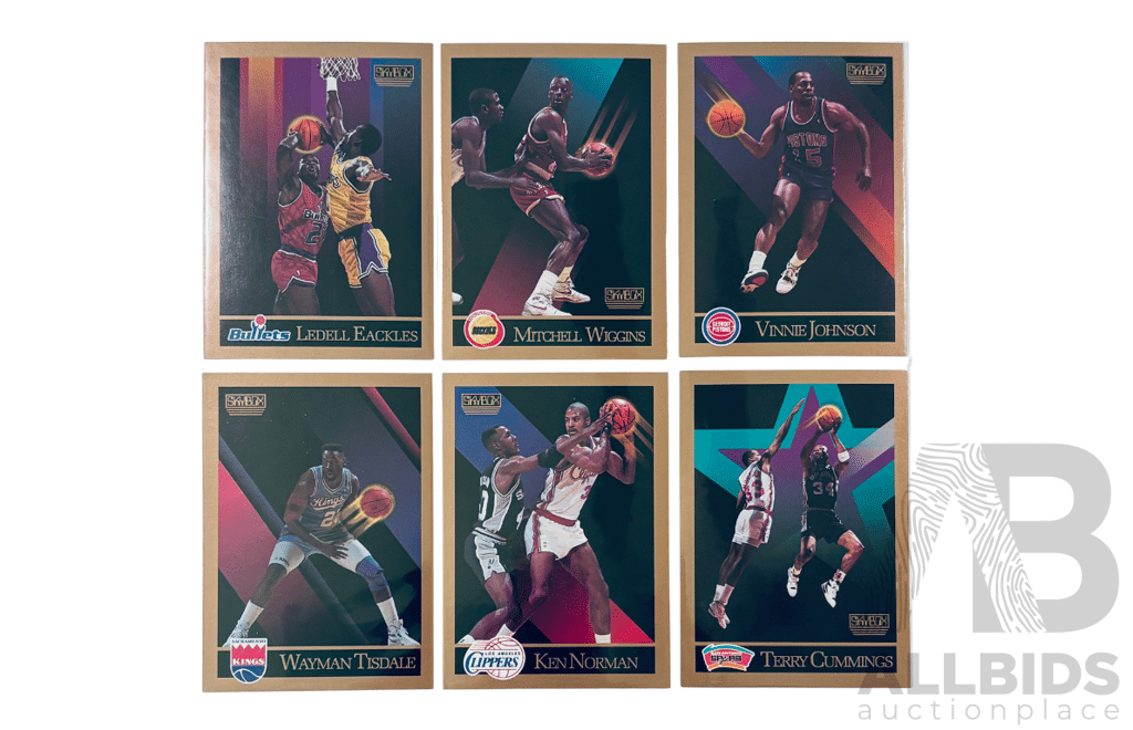 1991-92 SkyBox NBA Vintage  6 Card Lot