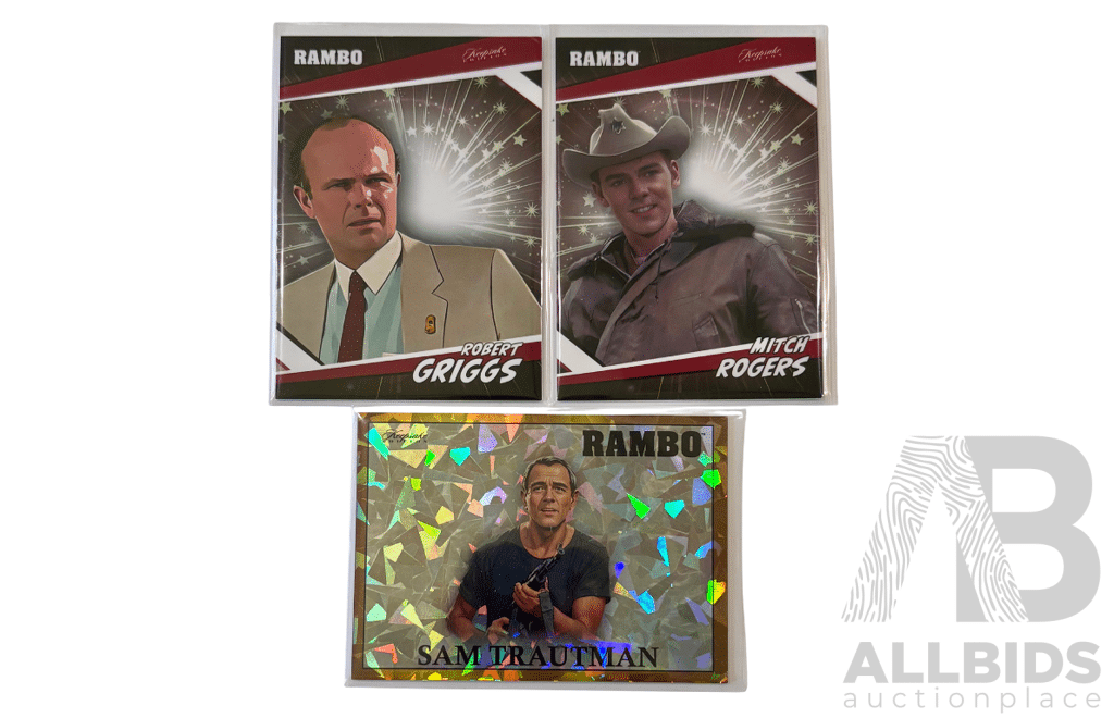 Rambo Characters with Holographic Insert 3 Card Lot