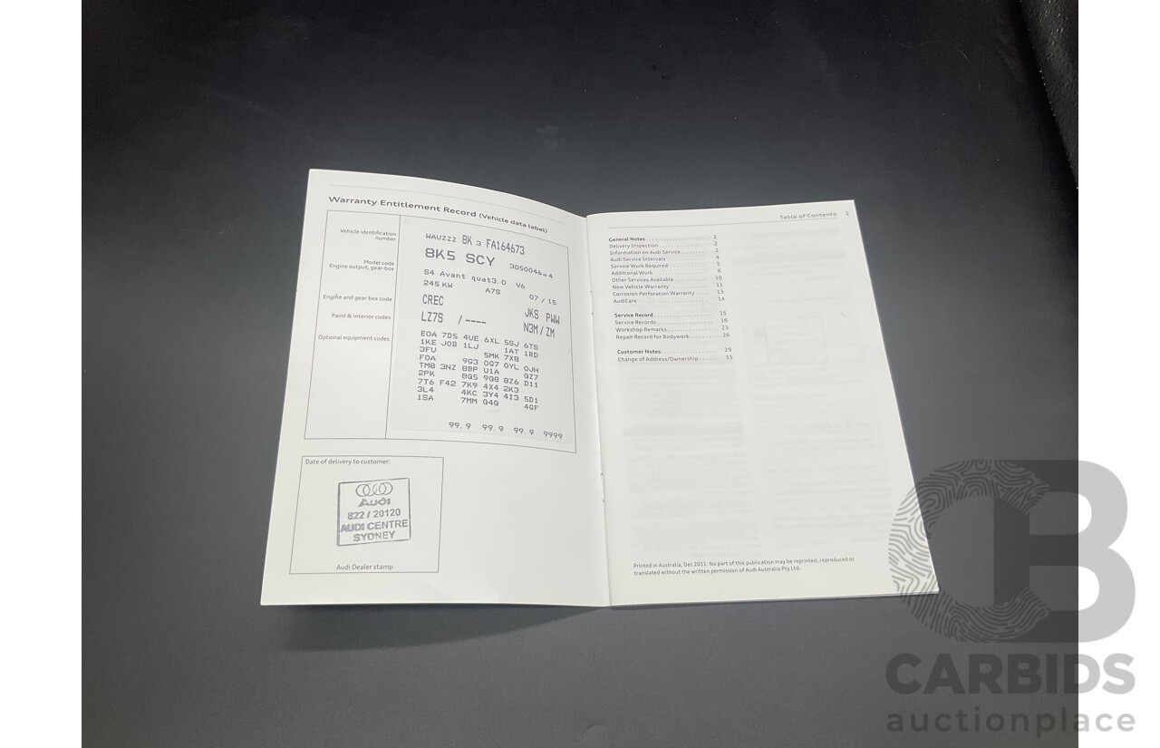 02/2016 Audi S4 3.0 TFSI Quattro Avant (AWD) B8 (8K) MY16 4D Wagon Daytona Grey Pearl Supercharged V6 3.0L