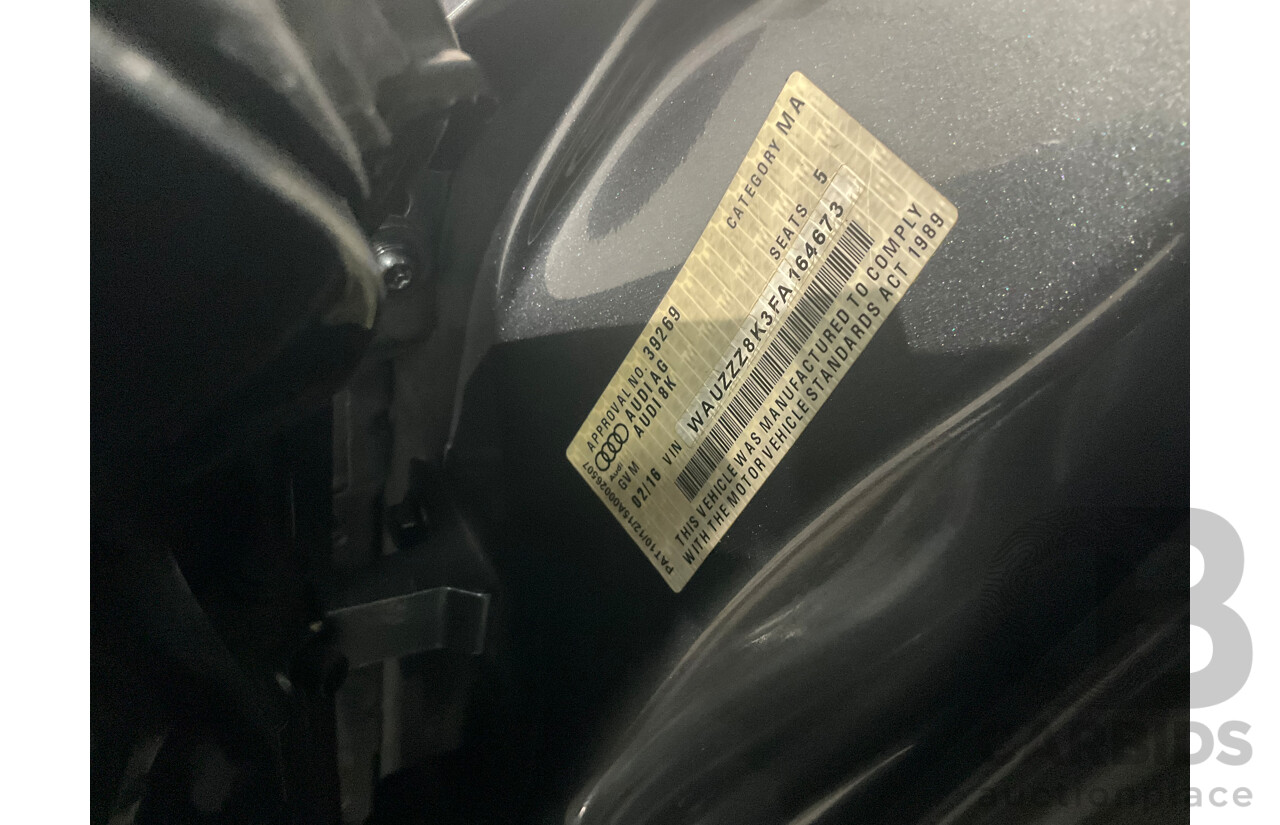 02/2016 Audi S4 3.0 TFSI Quattro Avant (AWD) B8 (8K) MY16 4D Wagon Daytona Grey Pearl Supercharged V6 3.0L