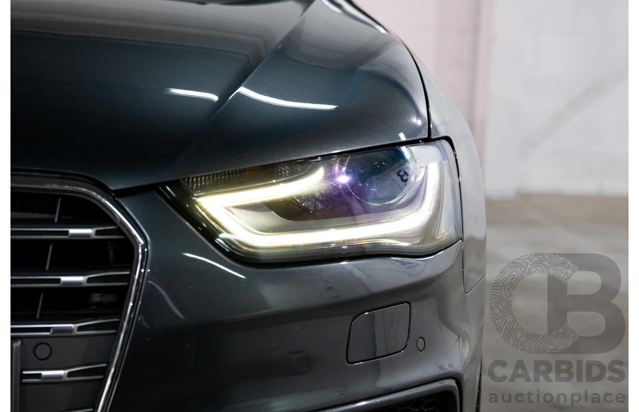 02/2016 Audi S4 3.0 TFSI Quattro Avant (AWD) B8 (8K) MY16 4D Wagon Daytona Grey Pearl Supercharged V6 3.0L