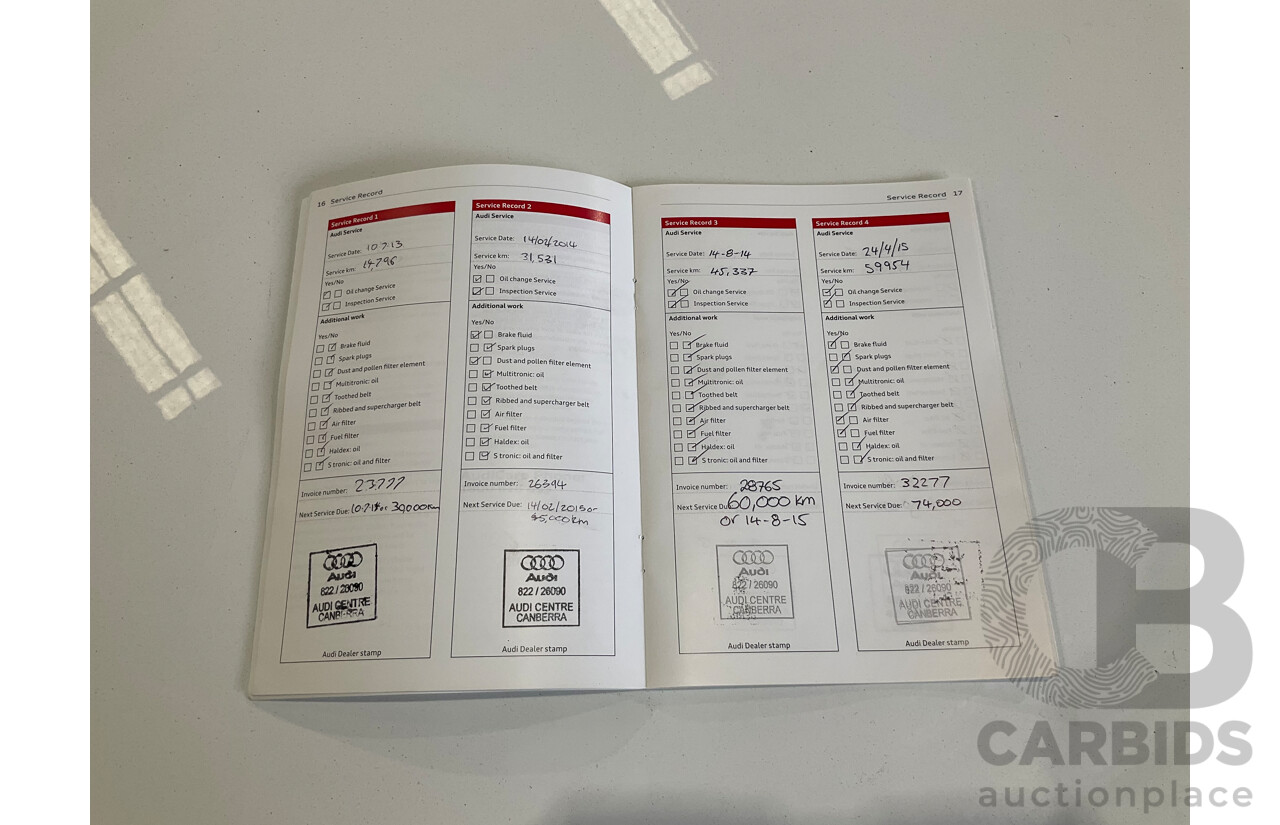 7/2012 Audi Q5 3.0 TDI Quattro 8R MY13 4d Wagon Ibis White Turbo Diesel V6 3.0L