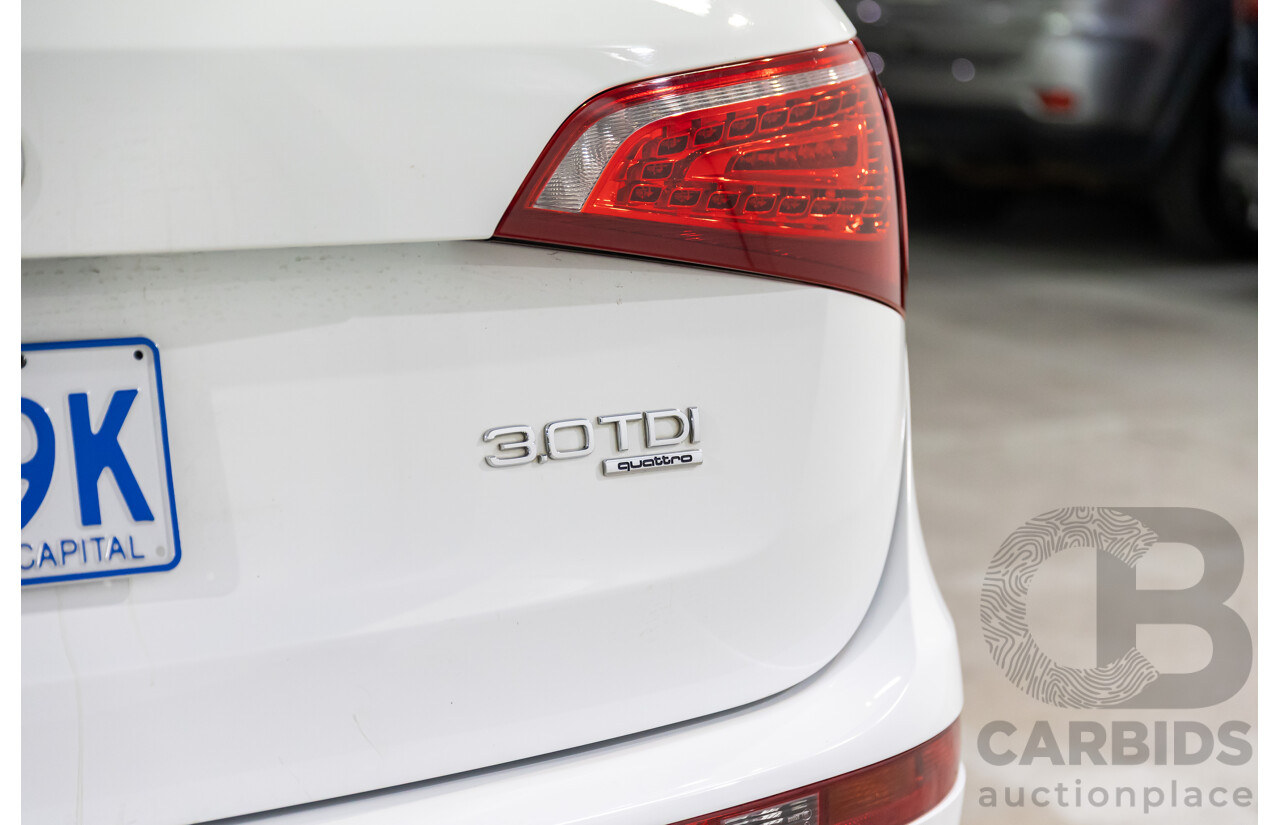 7/2012 Audi Q5 3.0 TDI Quattro 8R MY13 4d Wagon Ibis White Turbo Diesel V6 3.0L