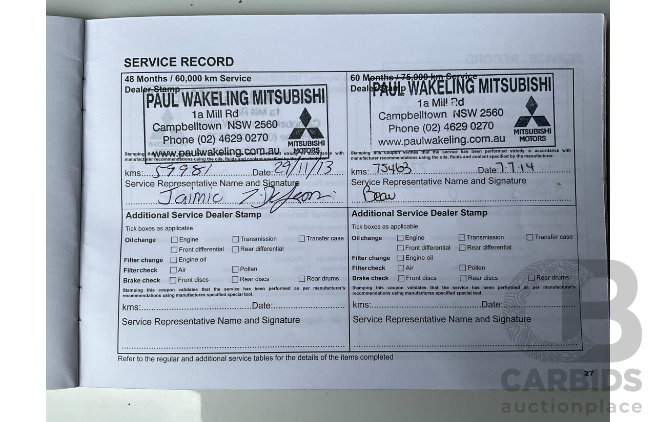 9/2010 Mitsubishi Outlander LS ZH MY11 4d Wagon Black 2.4L