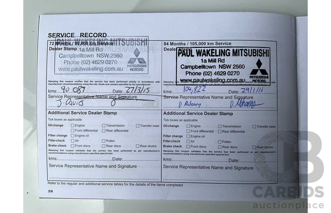 9/2010 Mitsubishi Outlander LS ZH MY11 4d Wagon Black 2.4L