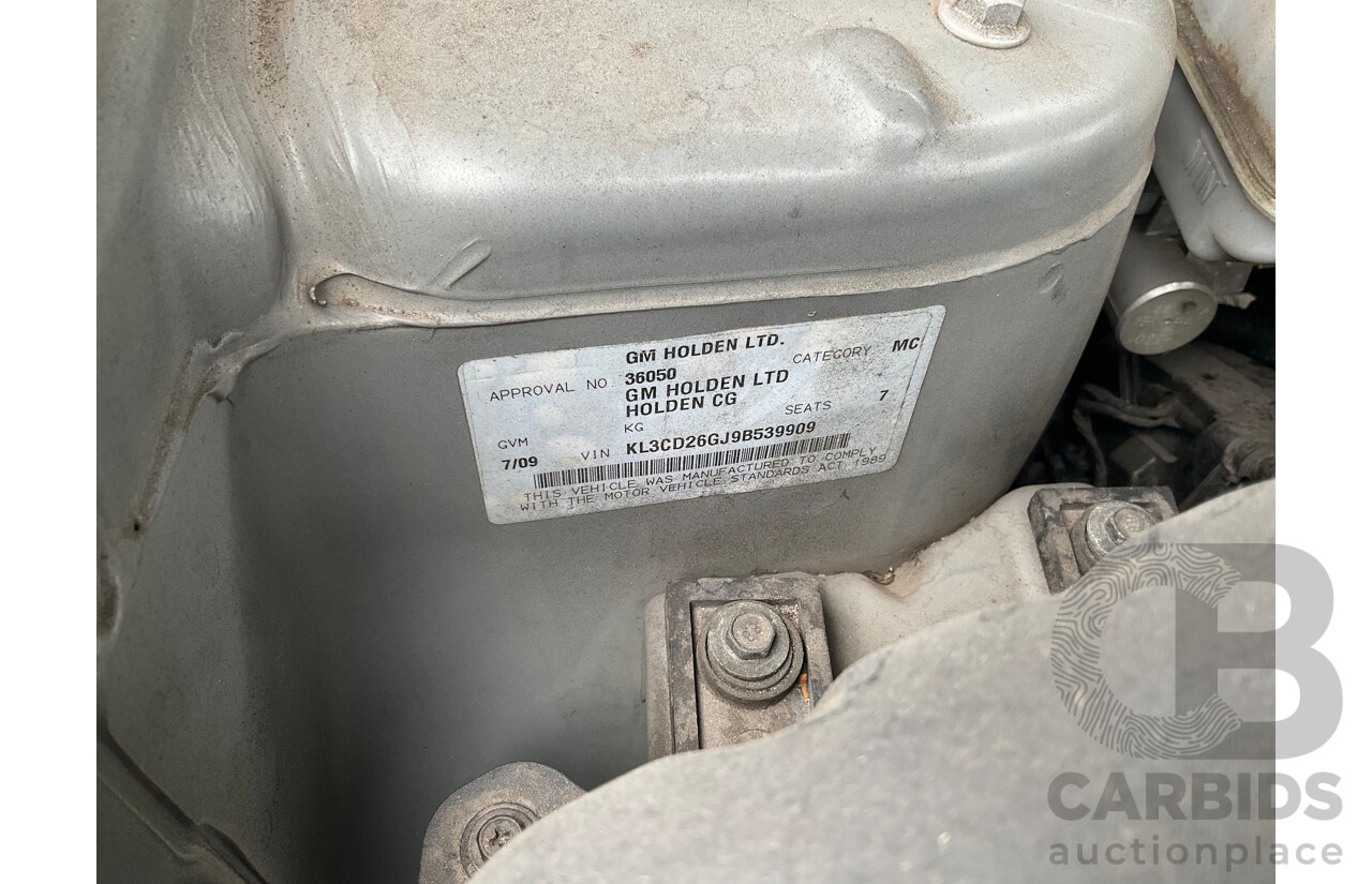 7/2009 Holden Captiva LX (4x4) CG MY09 4d Wagon Grey V6 3.2L - 7 Seater