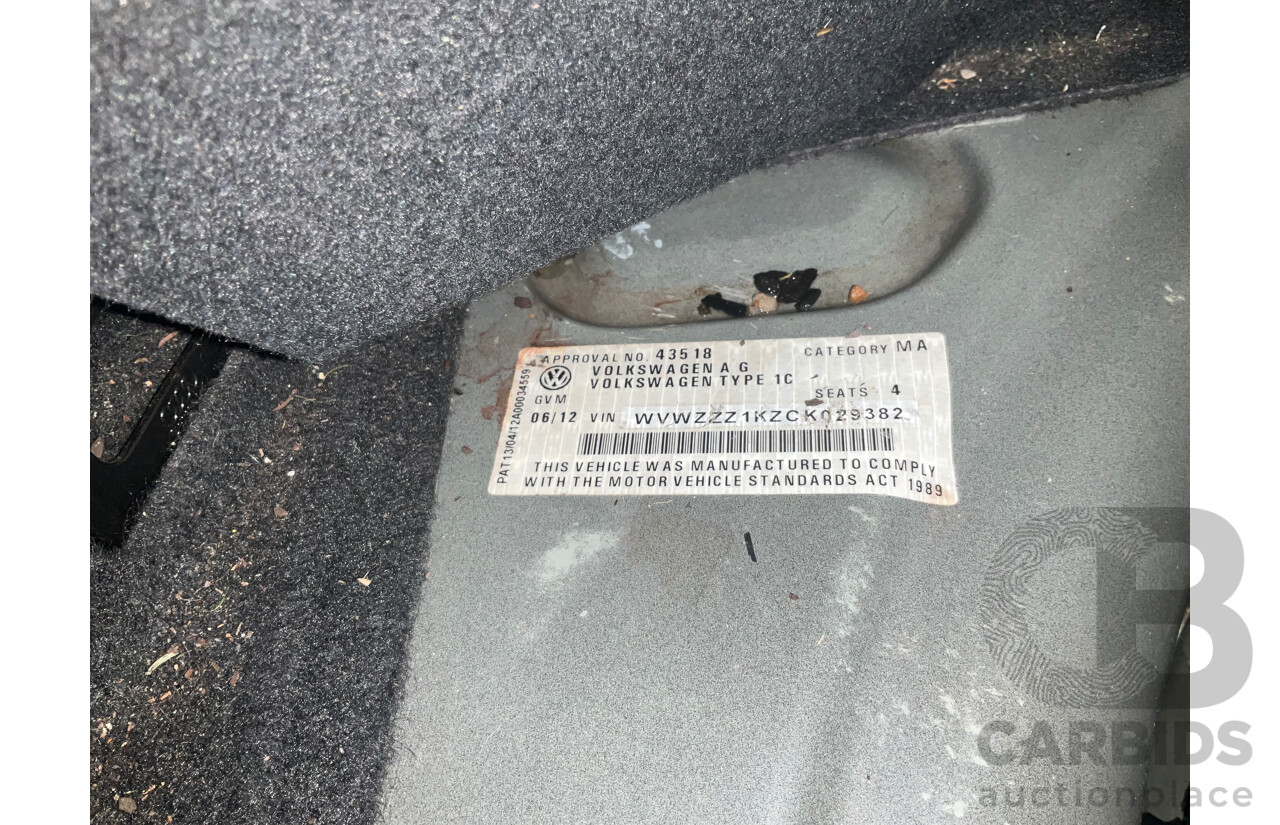 6/2012 Volkswagen Golf 118 TSI 1C MY13 2d Cabriolet Deep Black Pearl Turbo 1.4L