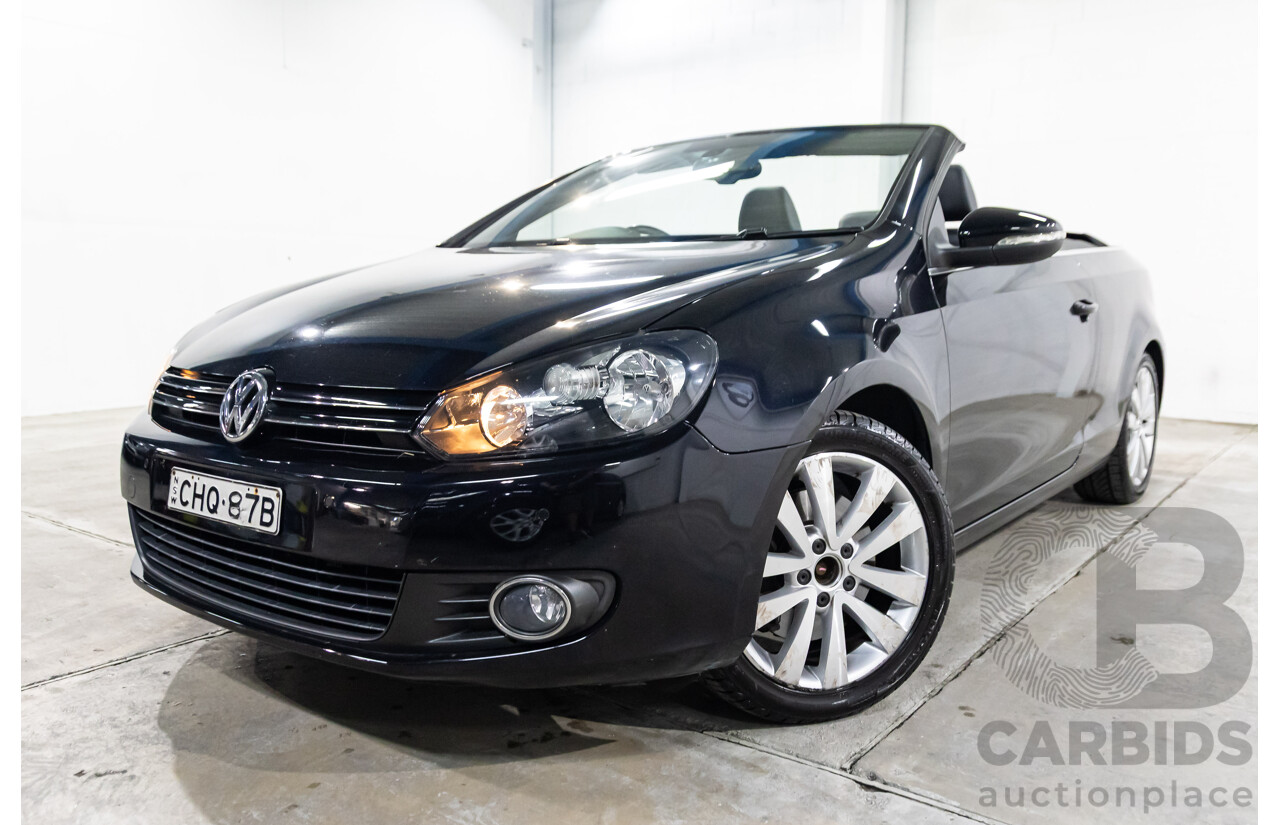 6/2012 Volkswagen Golf 118 TSI 1C MY13 2d Cabriolet Deep Black Pearl Turbo 1.4L