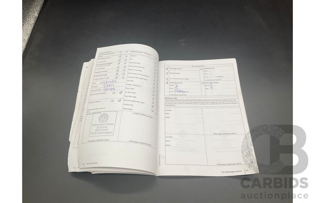 1/2012 Volkswagen Touareg V6 TDI 7P MY12 4d Wagon Deep Black Pearl Turbo Diesel V6 3.0L