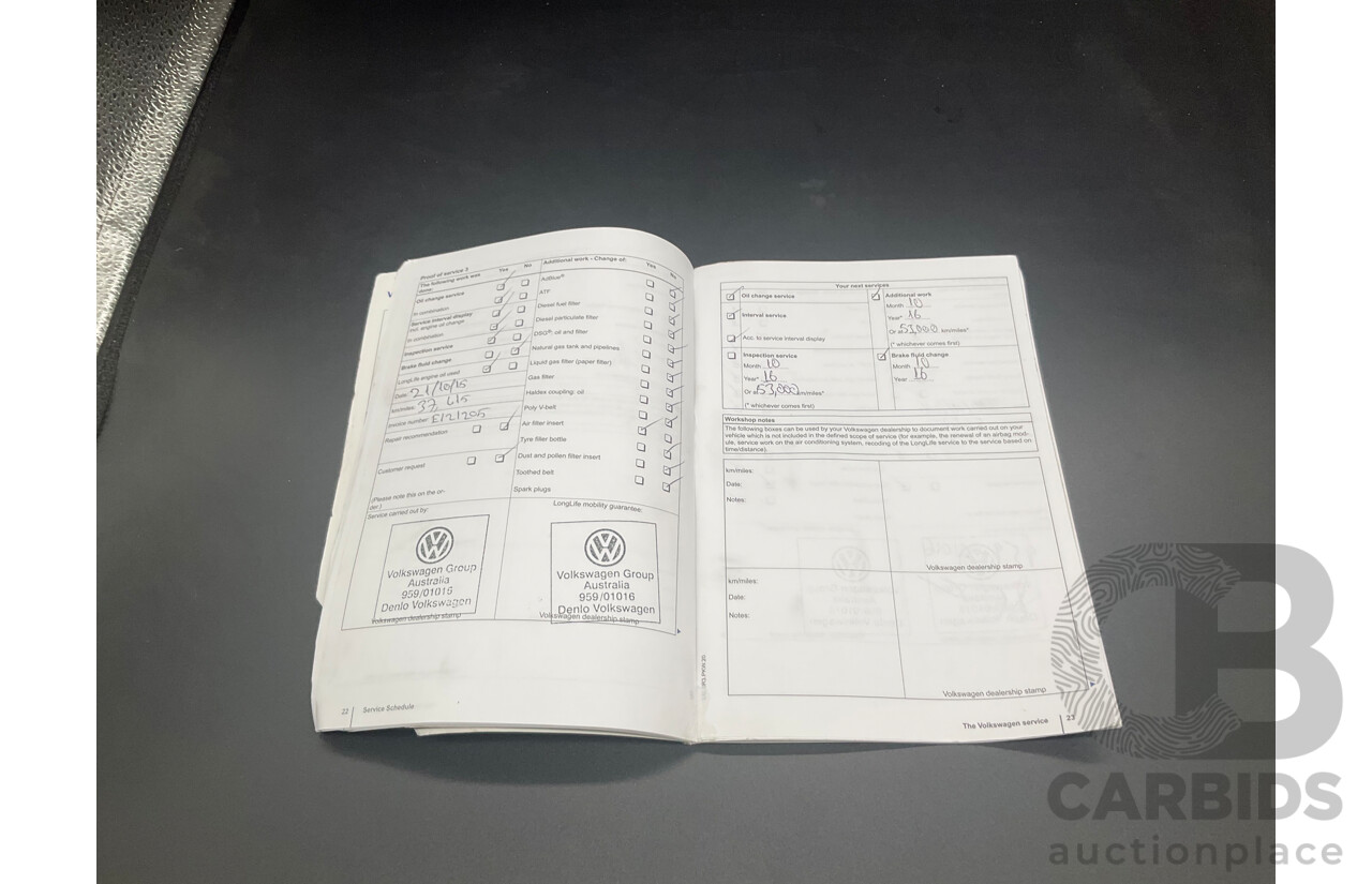 1/2012 Volkswagen Touareg V6 TDI 7P MY12 4d Wagon Deep Black Pearl Turbo Diesel V6 3.0L