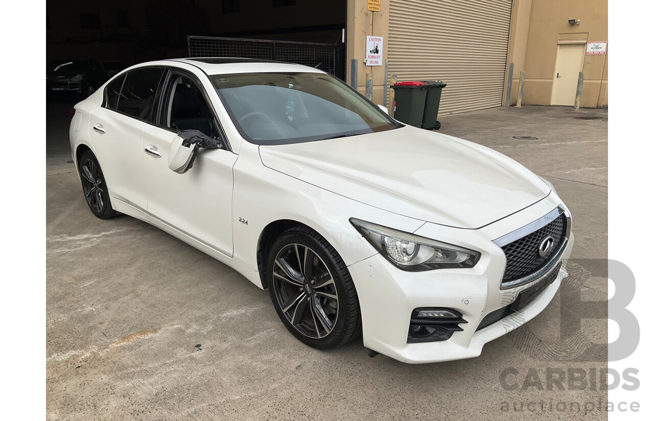 8/2016 Infiniti Q50 2.2d S Premium V37 4d Sedan Majestic White Pearl Turbo Diesel 2.1L