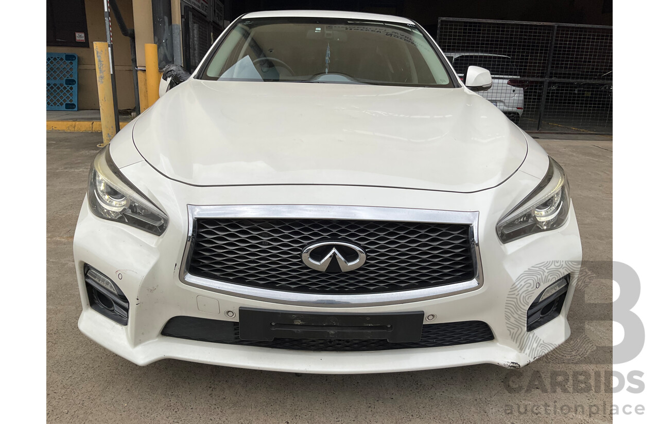 8/2016 Infiniti Q50 2.2d S Premium V37 4d Sedan Majestic White Pearl Turbo Diesel 2.1L