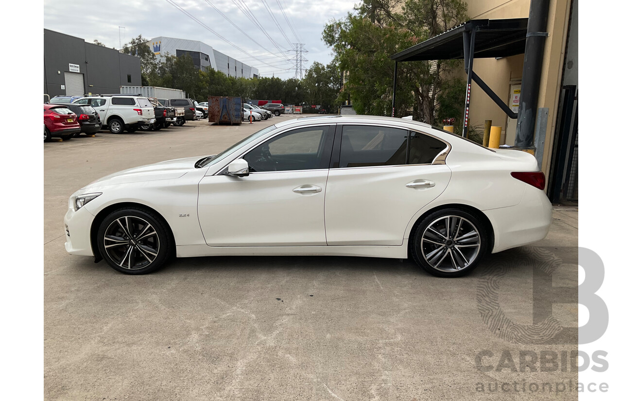 8/2016 Infiniti Q50 2.2d S Premium V37 4d Sedan Majestic White Pearl Turbo Diesel 2.1L