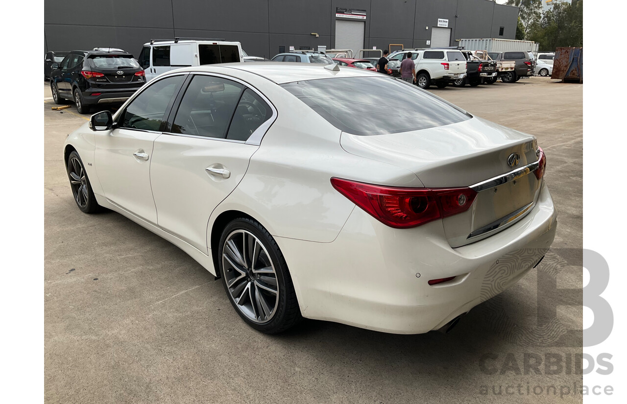 8/2016 Infiniti Q50 2.2d S Premium V37 4d Sedan Majestic White Pearl Turbo Diesel 2.1L