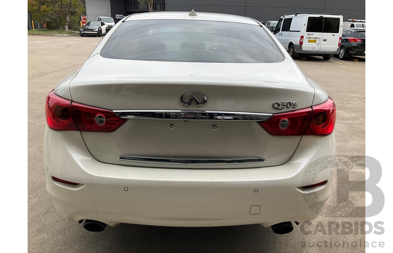 8/2016 Infiniti Q50 2.2d S Premium V37 4d Sedan Majestic White Pearl Turbo Diesel 2.1L