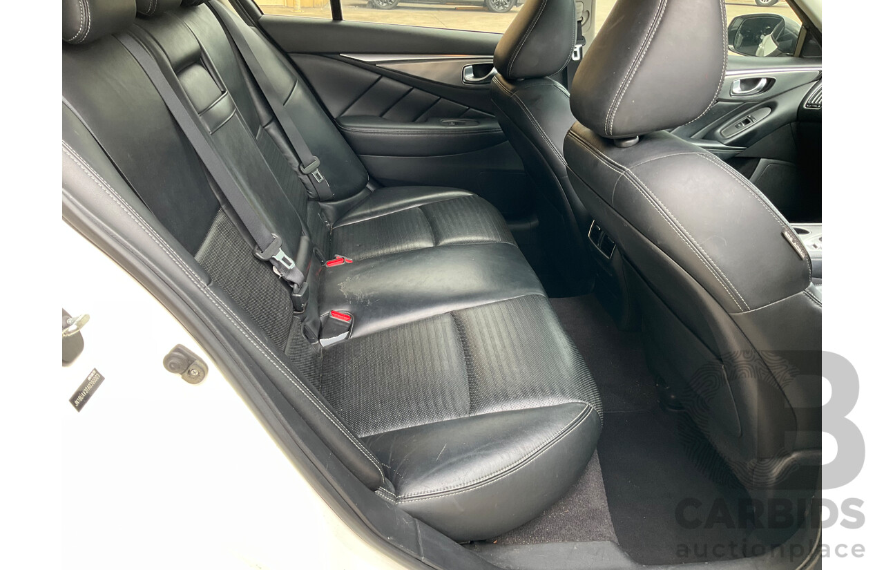 8/2016 Infiniti Q50 2.2d S Premium V37 4d Sedan Majestic White Pearl Turbo Diesel 2.1L