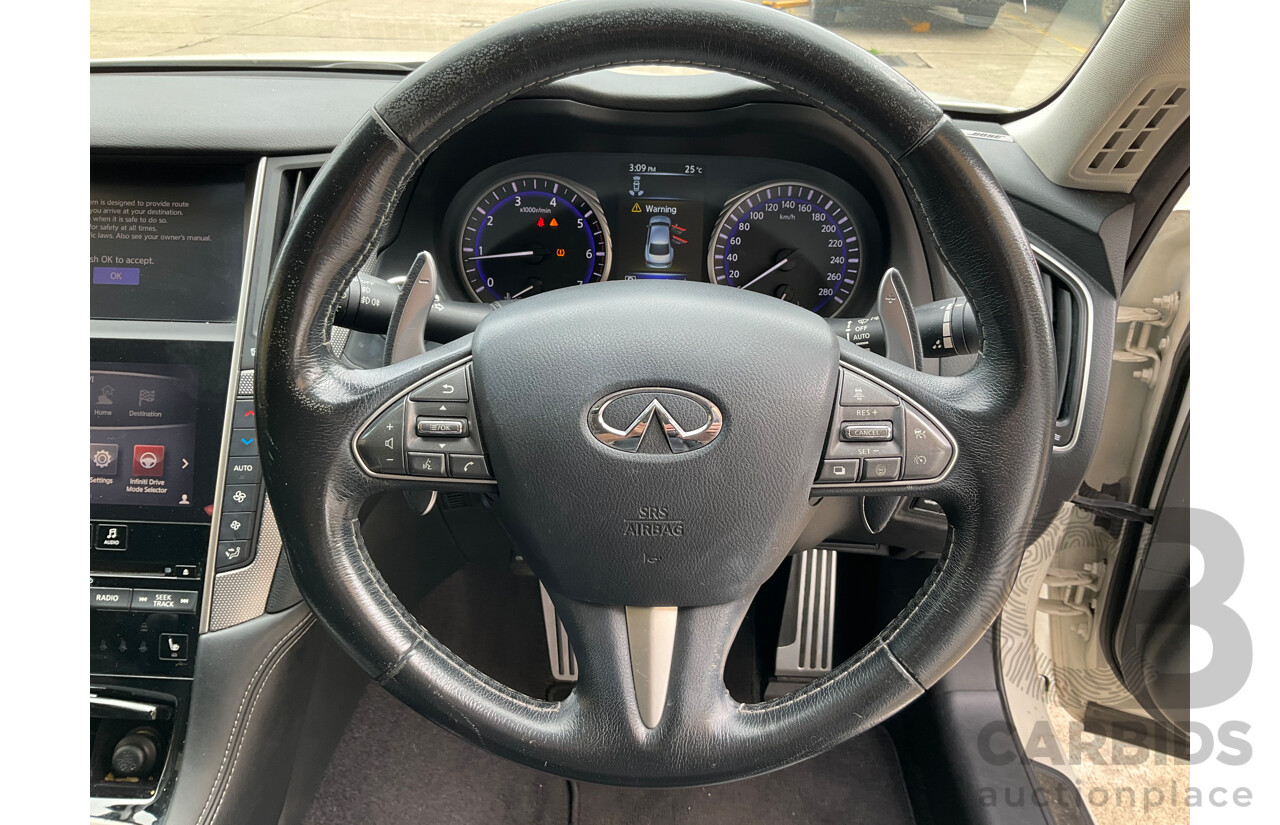 8/2016 Infiniti Q50 2.2d S Premium V37 4d Sedan Majestic White Pearl Turbo Diesel 2.1L