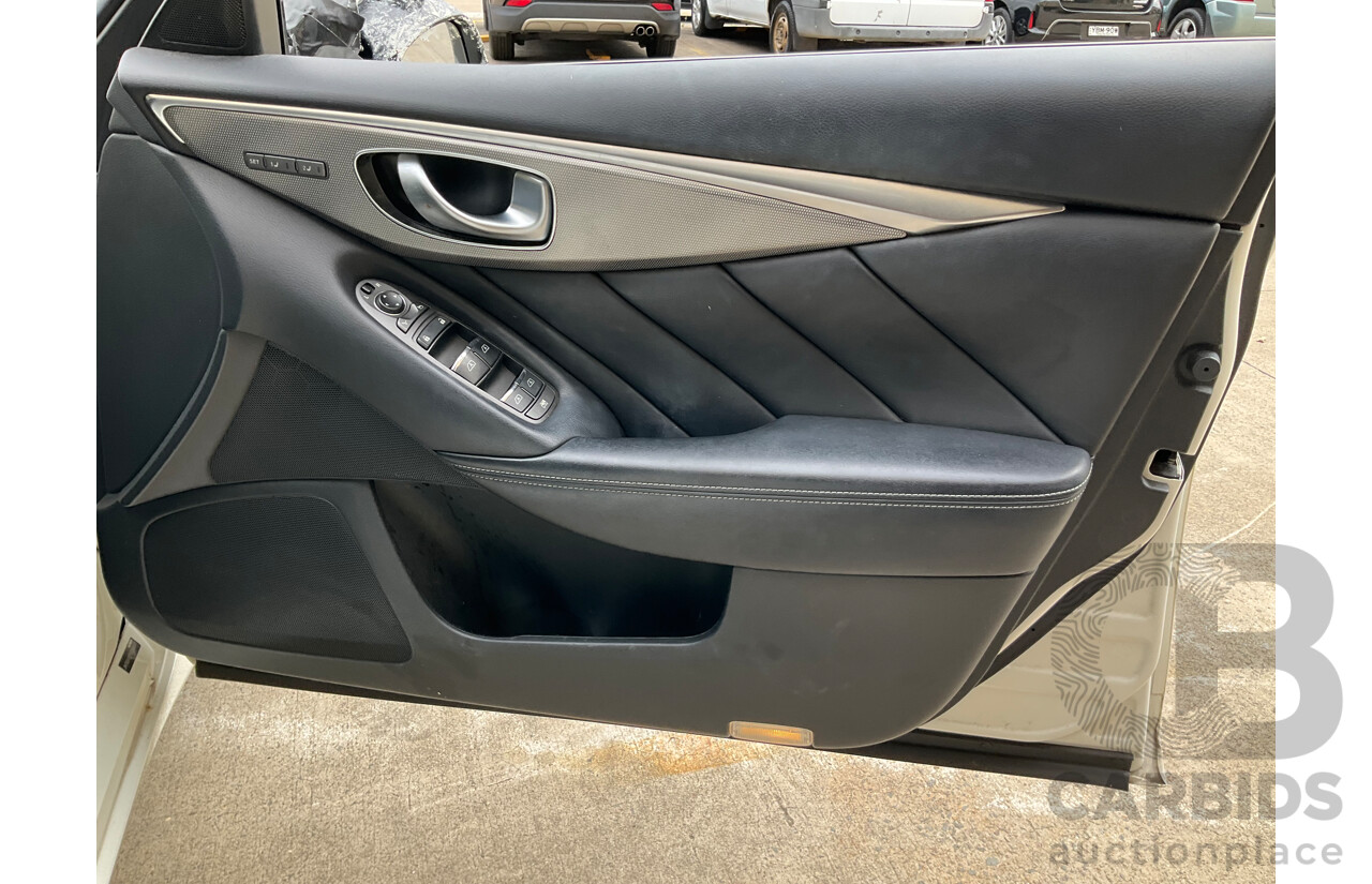 8/2016 Infiniti Q50 2.2d S Premium V37 4d Sedan Majestic White Pearl Turbo Diesel 2.1L