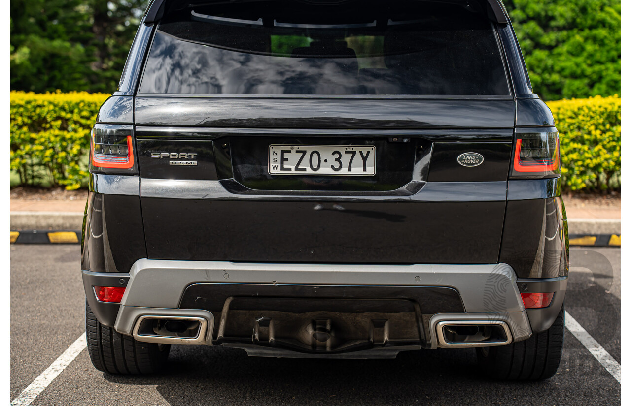 06/2018 Land Rover Range Rover Sport SDV6 SE (225kW AWD) LW MY18 4d Wagon Santorini Black Metallic Turbo Diesel V6 3.0L