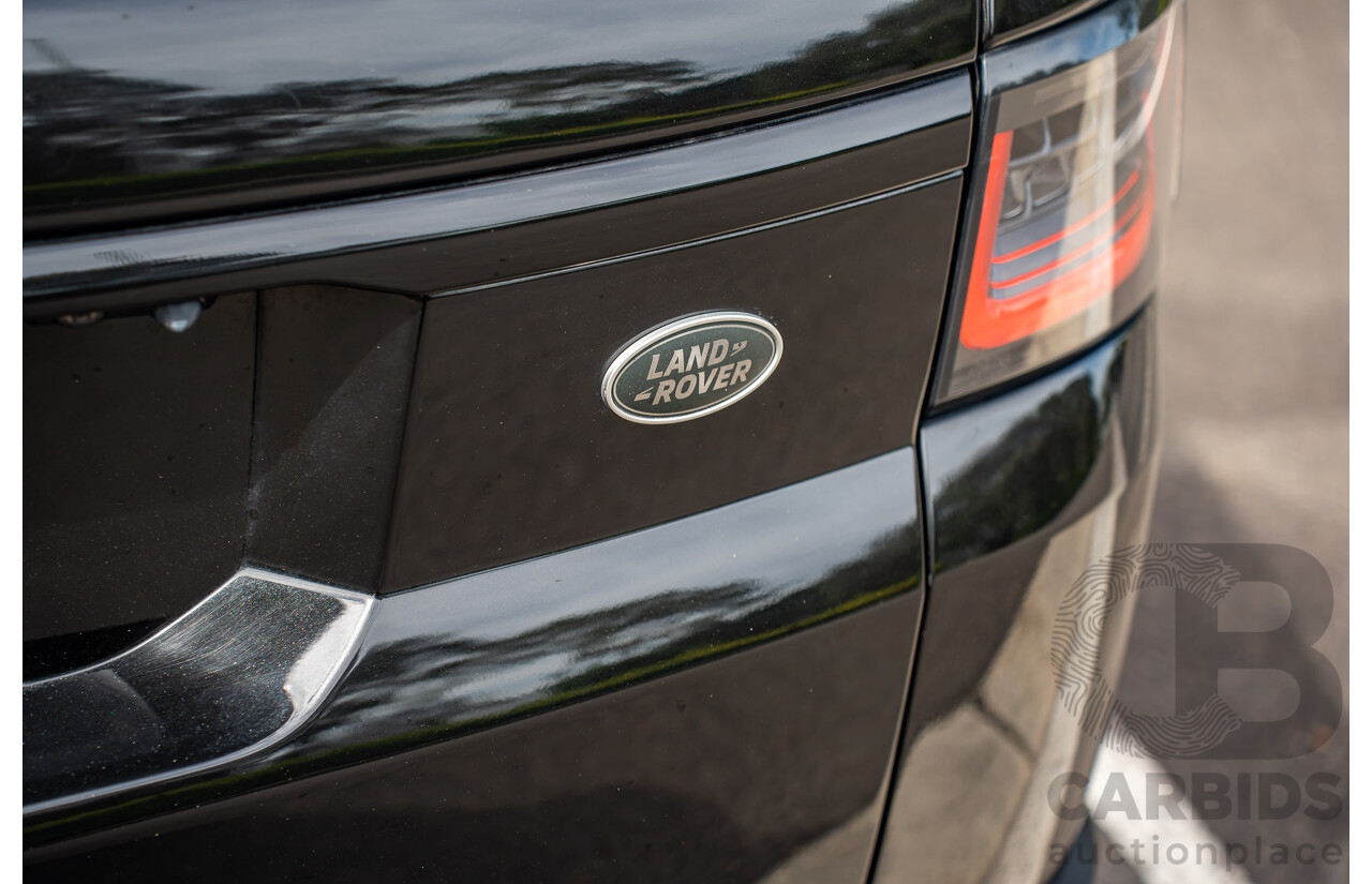 06/2018 Land Rover Range Rover Sport SDV6 SE (225kW AWD) LW MY18 4d Wagon Santorini Black Metallic Turbo Diesel V6 3.0L