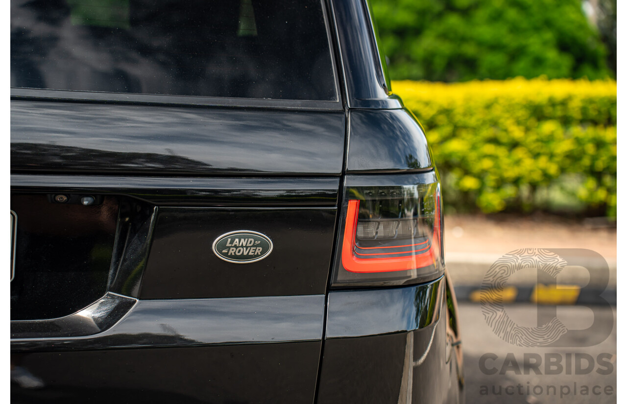06/2018 Land Rover Range Rover Sport SDV6 SE (225kW AWD) LW MY18 4d Wagon Santorini Black Metallic Turbo Diesel V6 3.0L