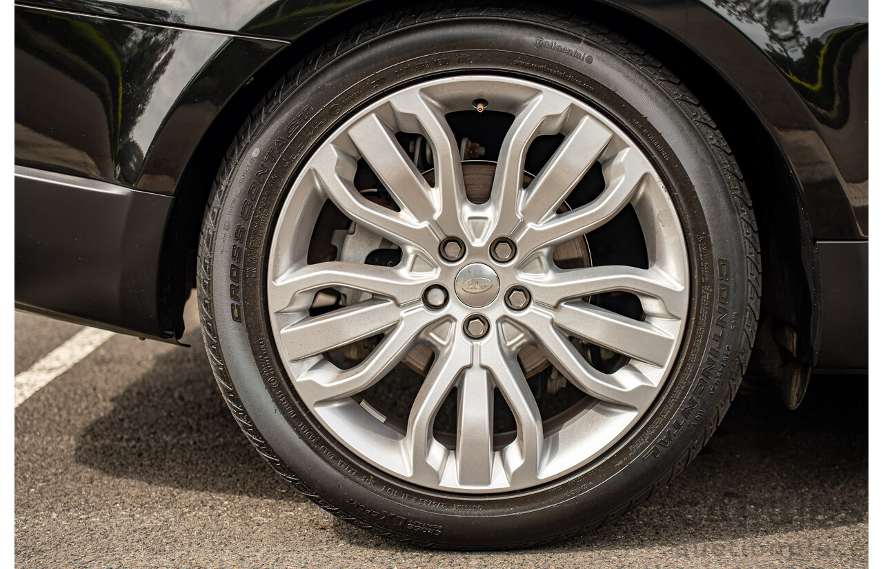 06/2018 Land Rover Range Rover Sport SDV6 SE (225kW AWD) LW MY18 4d Wagon Santorini Black Metallic Turbo Diesel V6 3.0L