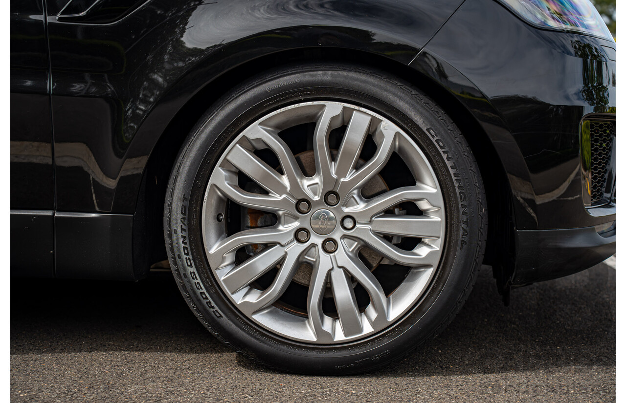 06/2018 Land Rover Range Rover Sport SDV6 SE (225kW AWD) LW MY18 4d Wagon Santorini Black Metallic Turbo Diesel V6 3.0L