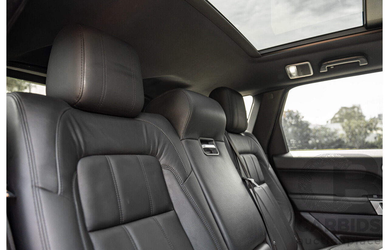 06/2018 Land Rover Range Rover Sport SDV6 SE (225kW AWD) LW MY18 4d Wagon Santorini Black Metallic Turbo Diesel V6 3.0L