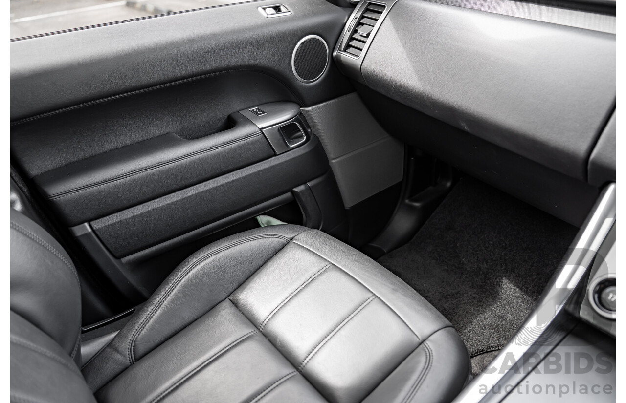 06/2018 Land Rover Range Rover Sport SDV6 SE (225kW AWD) LW MY18 4d Wagon Santorini Black Metallic Turbo Diesel V6 3.0L