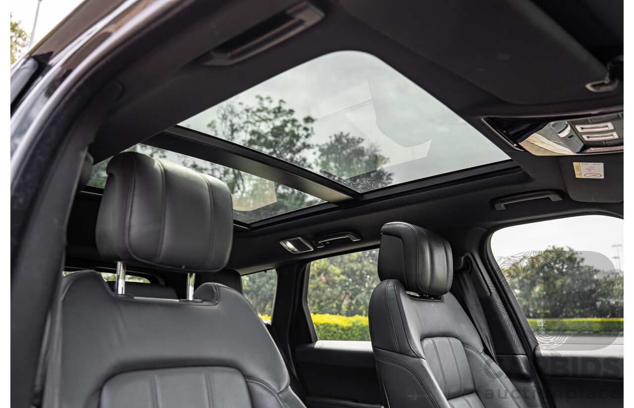 06/2018 Land Rover Range Rover Sport SDV6 SE (225kW AWD) LW MY18 4d Wagon Santorini Black Metallic Turbo Diesel V6 3.0L