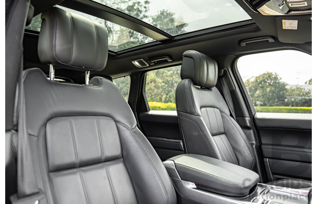 06/2018 Land Rover Range Rover Sport SDV6 SE (225kW AWD) LW MY18 4d Wagon Santorini Black Metallic Turbo Diesel V6 3.0L