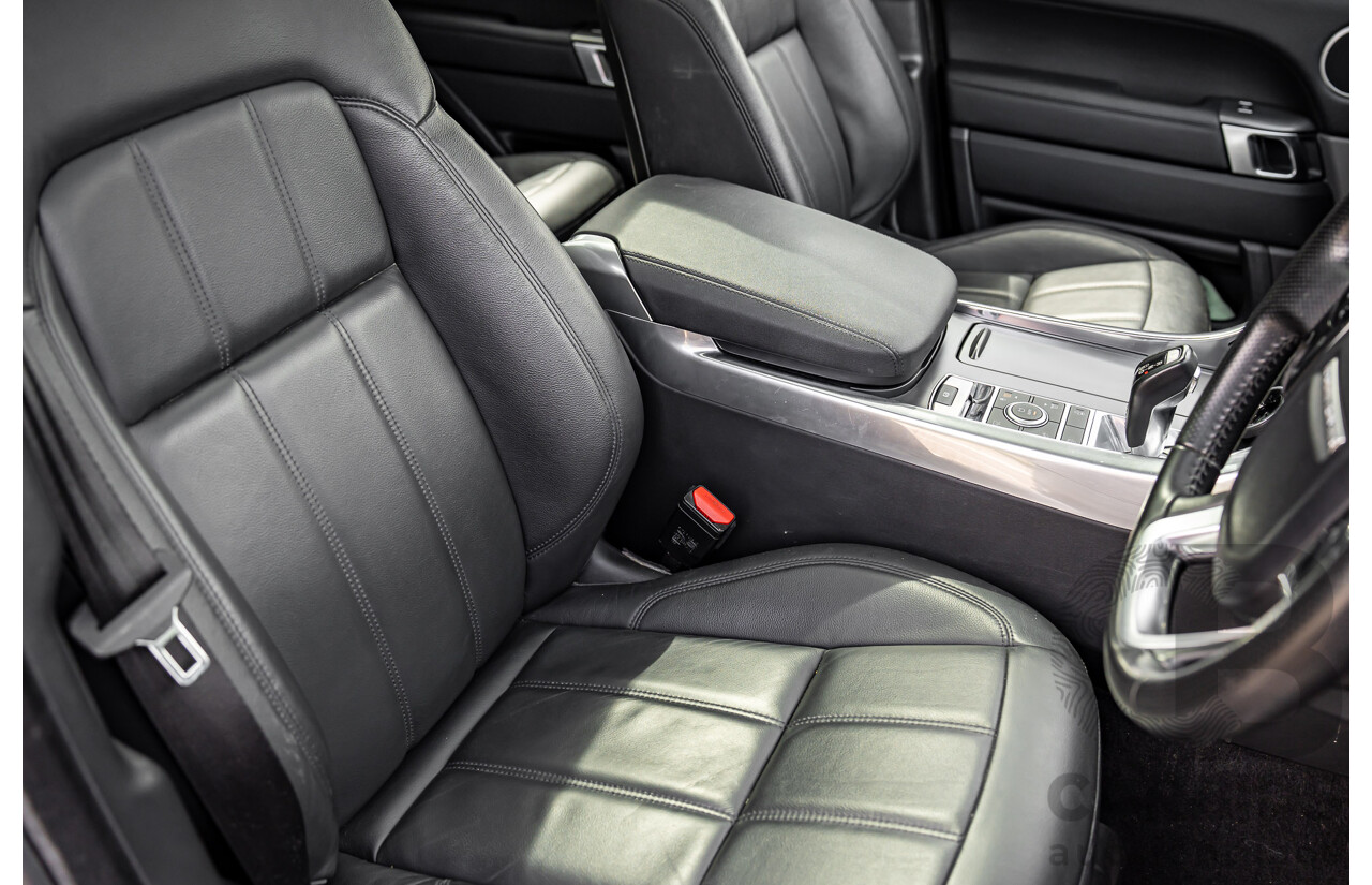 06/2018 Land Rover Range Rover Sport SDV6 SE (225kW AWD) LW MY18 4d Wagon Santorini Black Metallic Turbo Diesel V6 3.0L