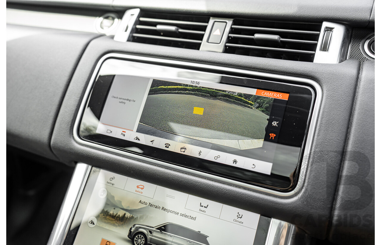 06/2018 Land Rover Range Rover Sport SDV6 SE (225kW AWD) LW MY18 4d Wagon Santorini Black Metallic Turbo Diesel V6 3.0L