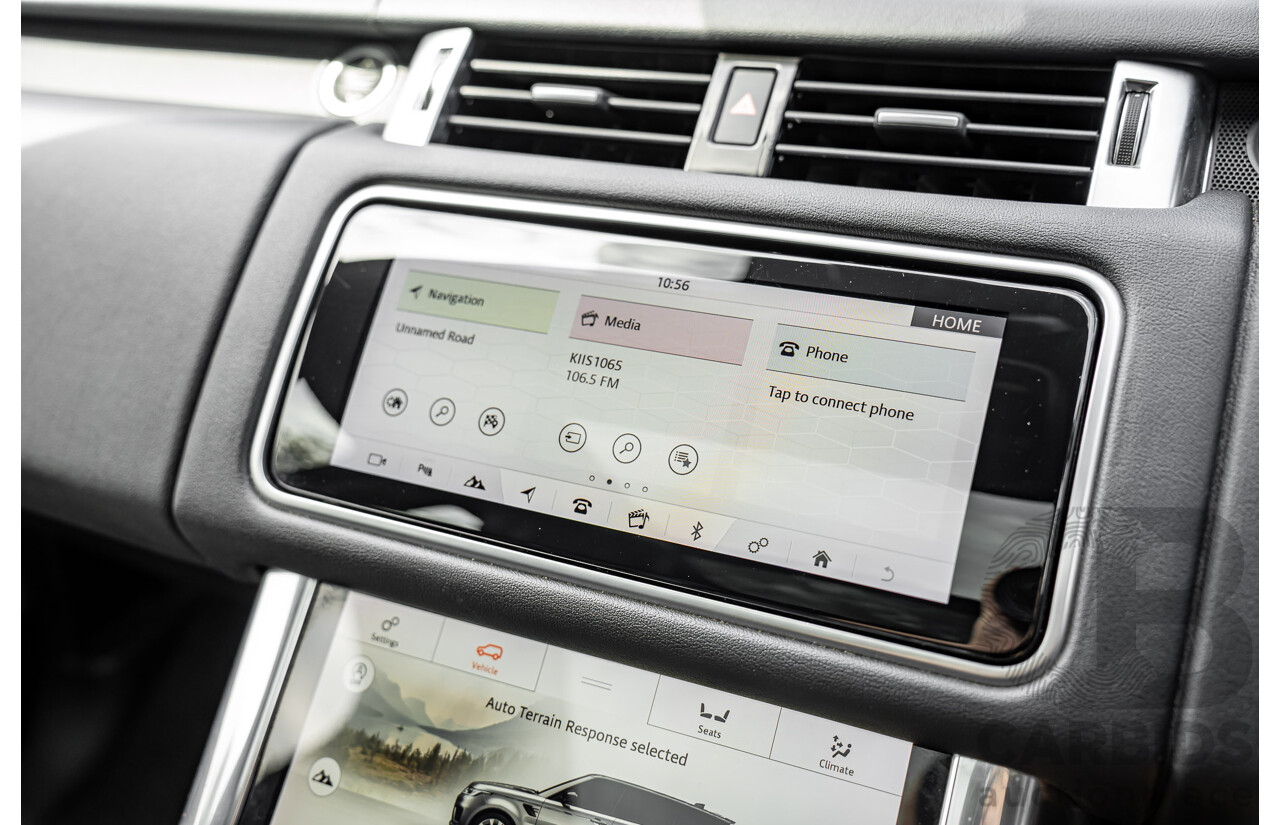 06/2018 Land Rover Range Rover Sport SDV6 SE (225kW AWD) LW MY18 4d Wagon Santorini Black Metallic Turbo Diesel V6 3.0L