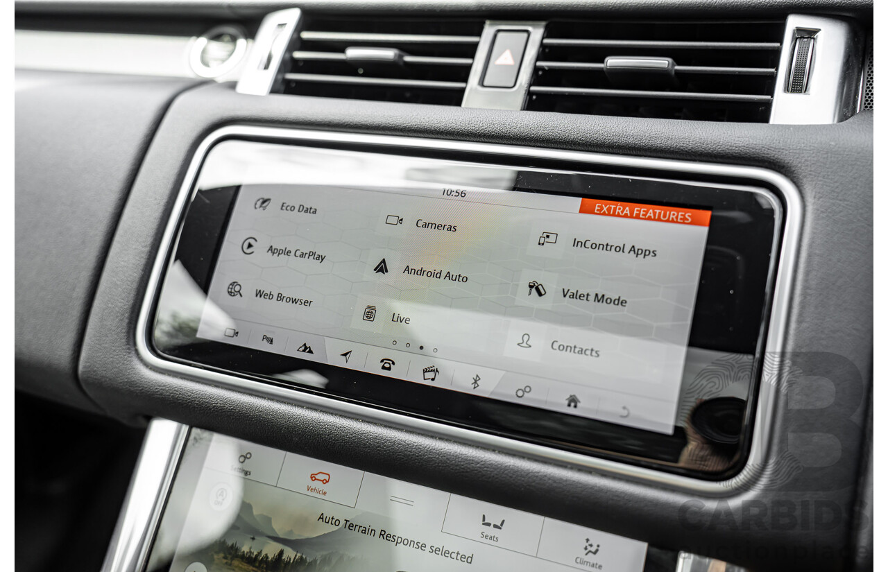 06/2018 Land Rover Range Rover Sport SDV6 SE (225kW AWD) LW MY18 4d Wagon Santorini Black Metallic Turbo Diesel V6 3.0L