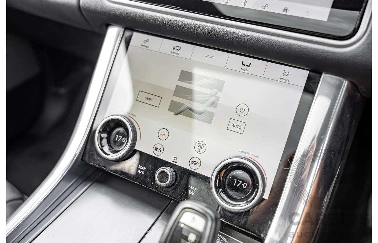 06/2018 Land Rover Range Rover Sport SDV6 SE (225kW AWD) LW MY18 4d Wagon Santorini Black Metallic Turbo Diesel V6 3.0L