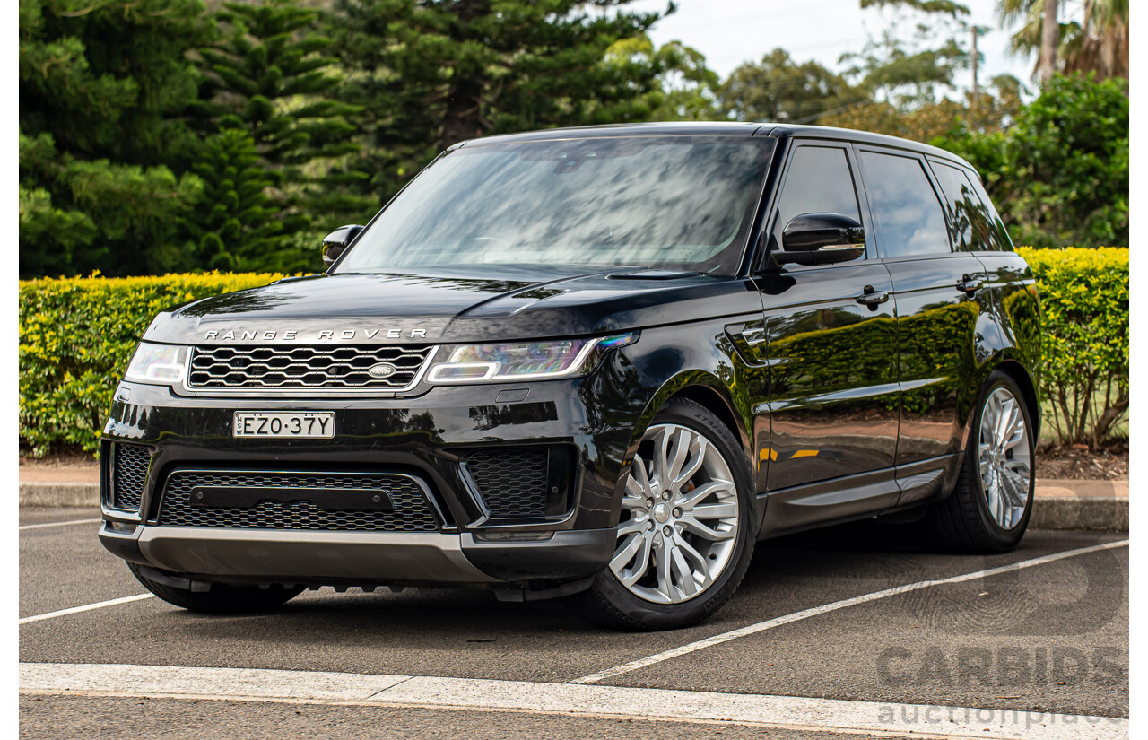 06/2018 Land Rover Range Rover Sport SDV6 SE (225kW AWD) LW MY18 4d Wagon Santorini Black Metallic Turbo Diesel V6 3.0L