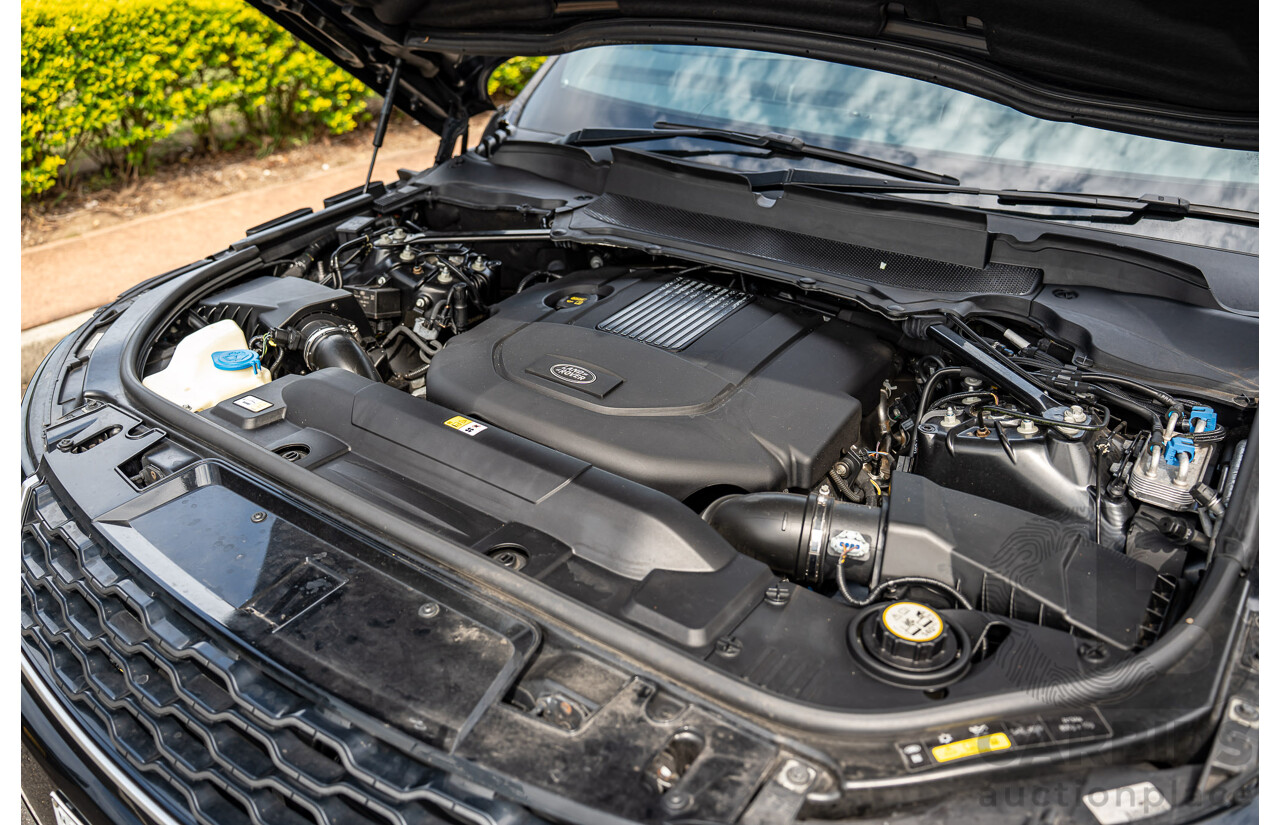 06/2018 Land Rover Range Rover Sport SDV6 SE (225kW AWD) LW MY18 4d Wagon Santorini Black Metallic Turbo Diesel V6 3.0L