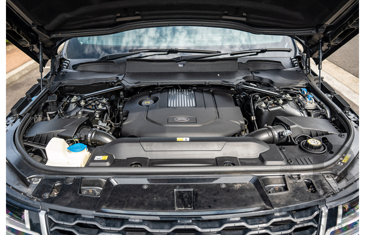 06/2018 Land Rover Range Rover Sport SDV6 SE (225kW AWD) LW MY18 4d Wagon Santorini Black Metallic Turbo Diesel V6 3.0L