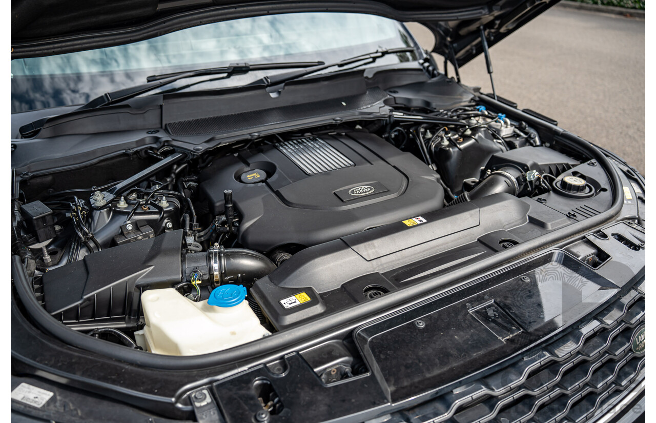 06/2018 Land Rover Range Rover Sport SDV6 SE (225kW AWD) LW MY18 4d Wagon Santorini Black Metallic Turbo Diesel V6 3.0L