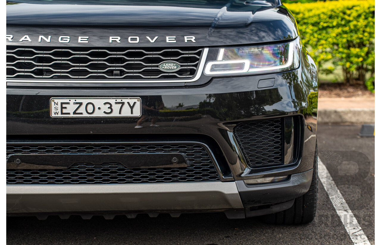 06/2018 Land Rover Range Rover Sport SDV6 SE (225kW AWD) LW MY18 4d Wagon Santorini Black Metallic Turbo Diesel V6 3.0L